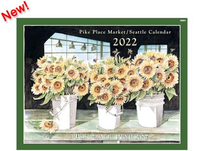 Seattle Watercolors - Seattle, Pike Place Market Calendars & Prints