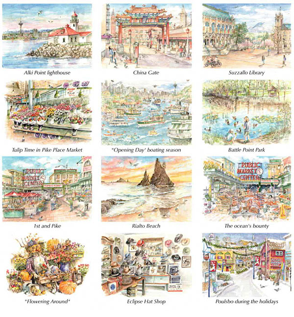 2024 Sarah Clementson Desk Calendar images
