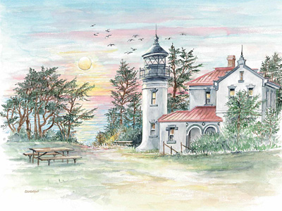 <h6>New!</h6> Admiralty Head Lighthouse - Limited Edition Print