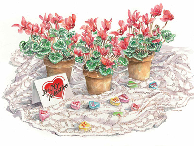 <h6>Calendar Only</h6> Cyclamen and candies