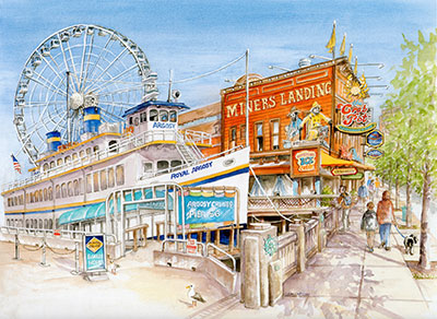 Seattle Ferris Wheel Limited Edition Print