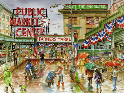 Pike Place Public Markets, Limited Edition Print