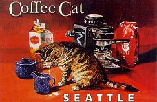 Coffee Cat Refrigerator Magnet