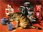 Our Cat Spike, having his Late' Limited Edition Print