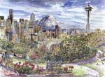 Seattle from Queen Anne Hill Limited Edition Print