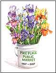 12 Blank Note Cards - Pike Place Public Market, celebrating 100 years of quality service.