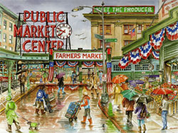Pike Place Public Markets, Limited Edition Print