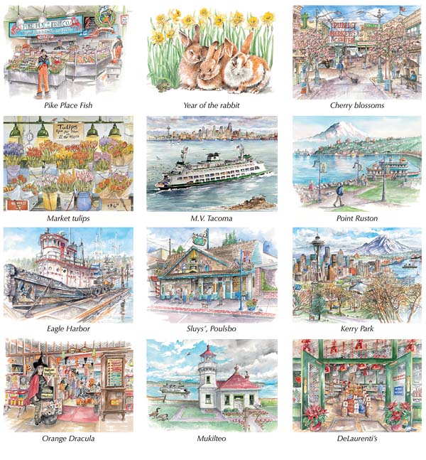 2023 Sarah Clementson Desk Calendar images