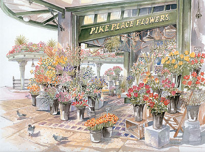 Pike Place Flowers Limited Edition Print