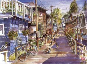 House Boats, Lake Union Limited Edition Print