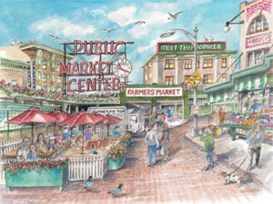 1st and Pike, the true Market entrance - Limited Edition Print
