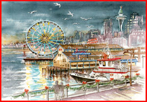 S-59 ...may your days be merry and bright...  Christmas Cards - Baker's Dozen