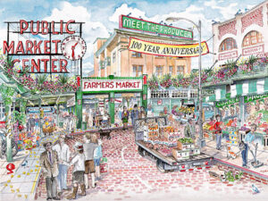 Pike Place Market 100 years Limited Edition Print