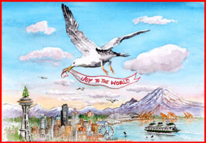 S-61 Joy to the World - Christmas Cards - Baker's Dozen