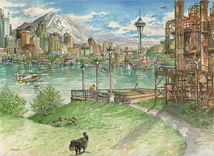 Gasworks Park  Limited Edition Print
